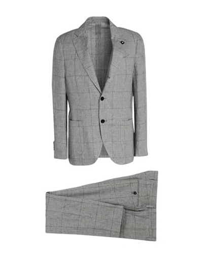 Shop Lardini Man Suit Beige Size 40 Linen
