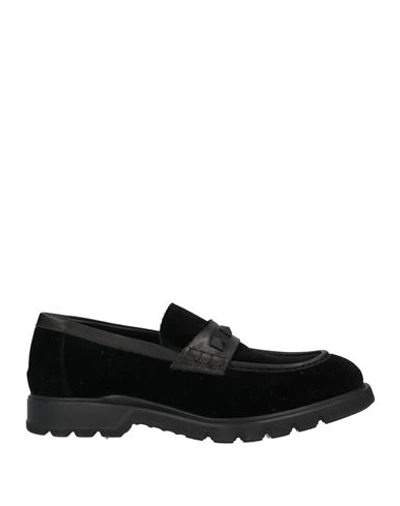 Shop Giovanni Conti Man Loafers Black Size 11 Soft Leather, Textile Fibers