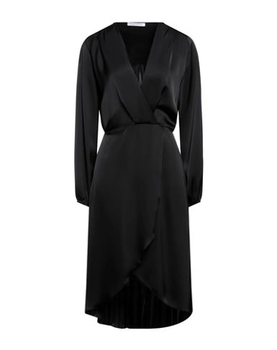 Shop Caractere Caractère Woman Midi Dress Black Size 8 Polyester, Elastane