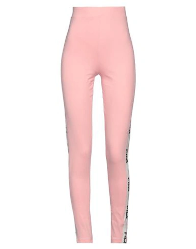 Shop Fila Woman Leggings Light Pink Size L Cotton, Elastane