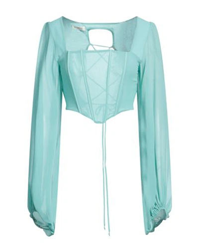Kontatto Woman Blouse Light Green Size S Polyester In Green