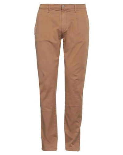 Shop Grey Daniele Alessandrini Man Pants Tan Size 29 Cotton, Elastane In Brown