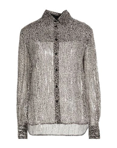 Pinko Uniqueness Woman Shirt Beige Size 4 Viscose, Metallic Fiber In Beige