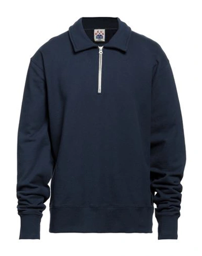 Shop Deus Ex Machina Man Sweatshirt Navy Blue Size S Cotton