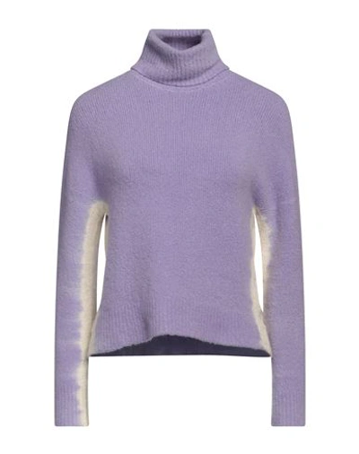 Shop Aviu Aviù Woman Turtleneck Light Purple Size 4 Cashmere, Polyamide, Wool, Elastane