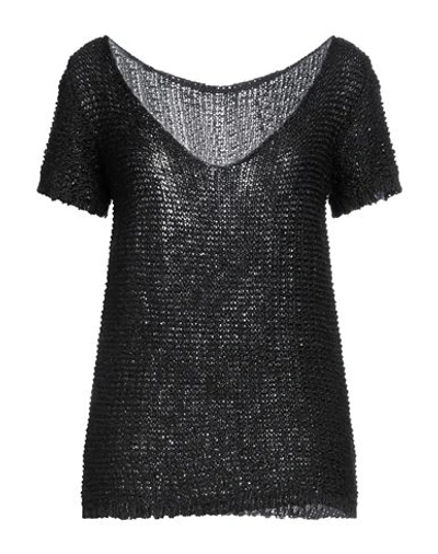 Shop Charlott Woman Sweater Black Size S Cotton, Viscose, Linen