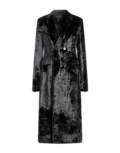 Sapio Woman Coat Black Size 6 Polyester In Black