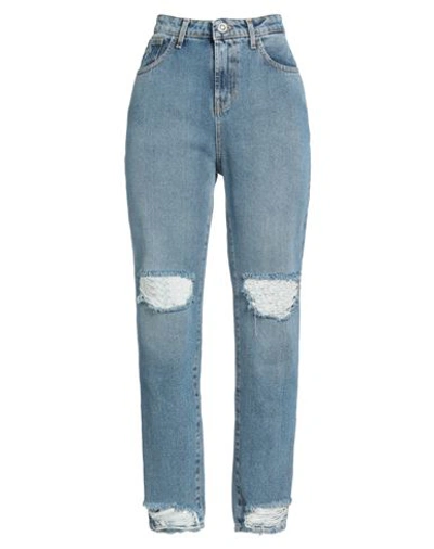 Fly Girl Woman Denim Pants Blue Size 34 Cotton In Blue