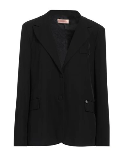 Shop Animagemella Woman Suit Jacket Black Size 12 Polyester, Elastane