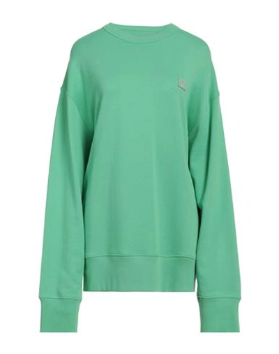 Shop Acne Studios Woman Sweatshirt Light Green Size M Cotton