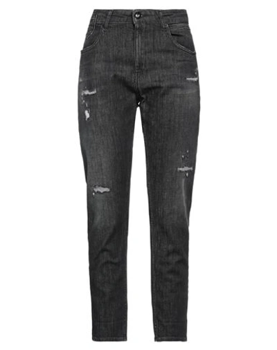 Replay Woman Jeans Charcoal Size 27w-28l Cotton, Elastane In Grey