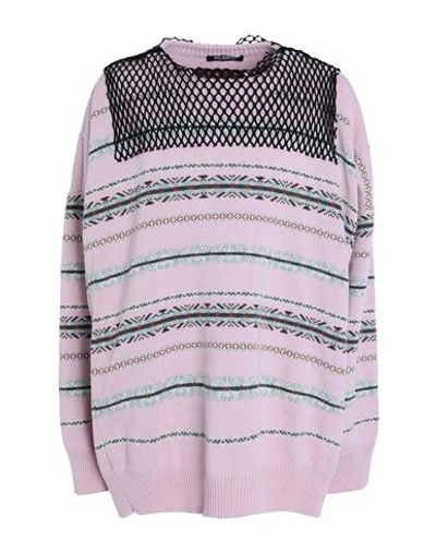 Shop Raf Simons Man Sweater Pink Size 2 Merino Wool