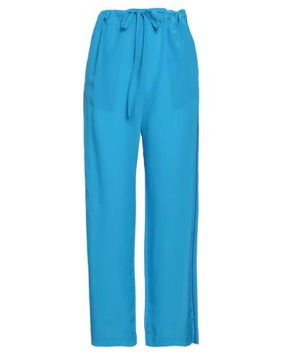 Shop Haider Ackermann Woman Pants Azure Size 4 Rayon, Silk In Blue