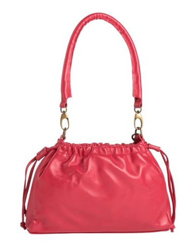 Shop Corsia Woman Shoulder Bag Red Size - Soft Leather