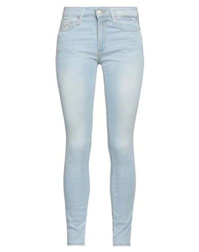 Shop Replay Woman Jeans Blue Size 32w-30l Cotton, Polyester, Elastane