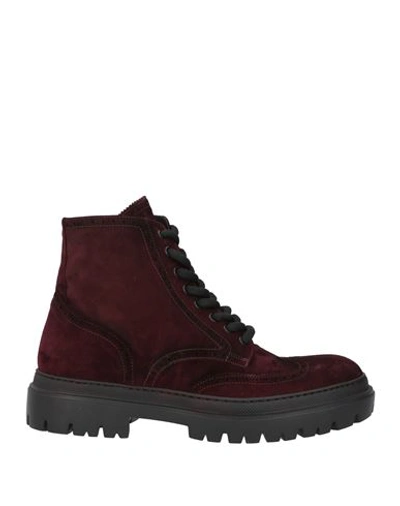 Shop Giovanni Conti Man Ankle Boots Deep Purple Size 9 Soft Leather