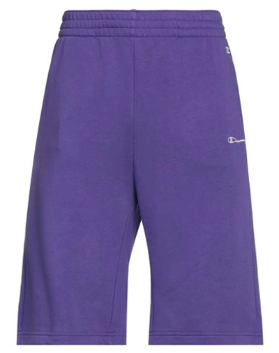 Shop Champion Man Shorts & Bermuda Shorts Purple Size S Cotton, Polyester