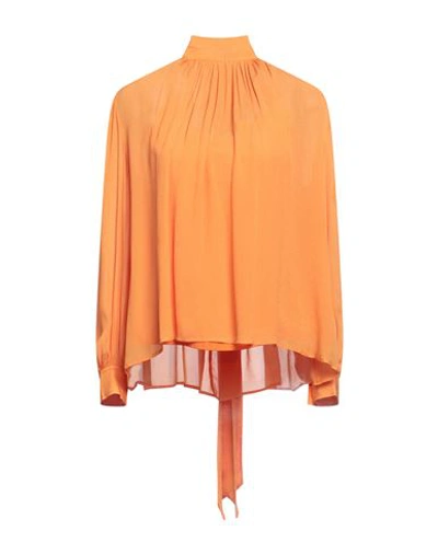Shop Isabelle Blanche Paris Woman Top Orange Size Xs Viscose