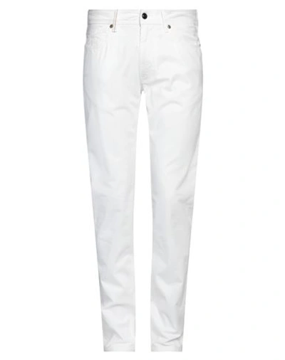 Shop Re-hash Re_hash Man Pants White Size 32 Cotton, Elastane