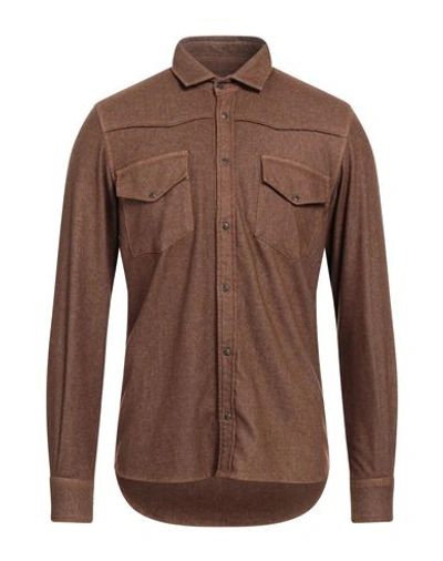 Shop Original Vintage Style Man Shirt Brown Size S Cotton