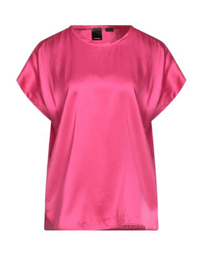 Shop Pinko Woman Blouse Fuchsia Size 8 Silk, Elastane