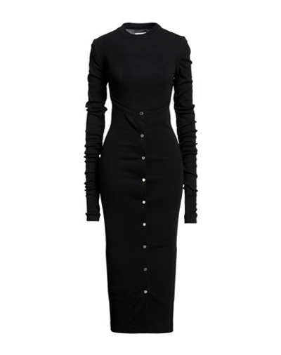 Quira Woman Maxi Dress Black Size 6 Wool, Elastane In Black