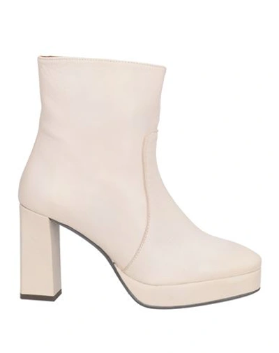 Shop Marian Woman Ankle Boots Ivory Size 7 Soft Leather In White