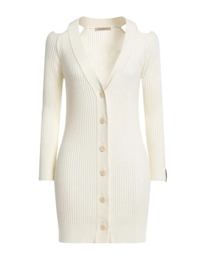 Shop Hinnominate Woman Mini Dress White Size Xxs Viscose, Acrylic, Elastane
