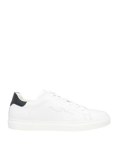 Paul & Shark Man Sneakers White Size 7.5 Soft Leather In White
