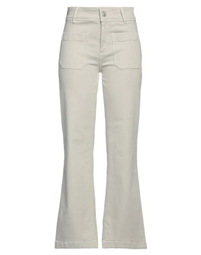 Shop Masscob Woman Jeans Light Grey Size 8 Organic Cotton, Cotton, Polyester, Elastane