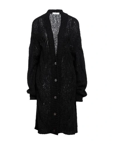 Shop Suoli Woman Cardigan Black Size 8 Acrylic, Alpaca Wool, Wool, Polyamide