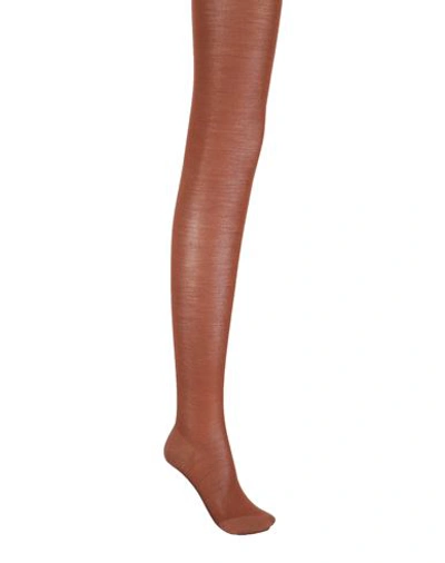 Shop Wolford Merino Tights Woman Socks & Hosiery Brown Size S Virgin Wool, Polyamide, Elastane