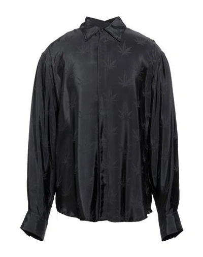 Shop Msgm Man Shirt Black Size 16 ½ Viscose