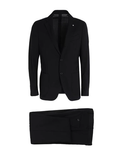 Shop Lardini Man Suit Black Size 42 Wool