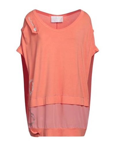 Elisa Cavaletti By Daniela Dallavalle Woman T-shirt Orange Size 6 Viscose, Polyamide, Elastane In Orange