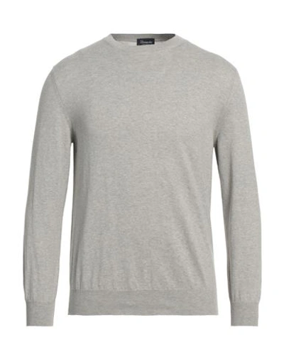 Drumohr Man Sweater Light Grey Size 42 Cotton In Gray