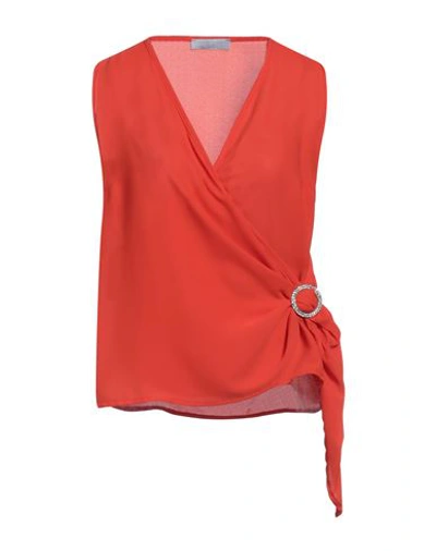 Shop Fly Girl Woman Top Coral Size L Polyester In Red