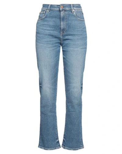 Shop Replay Woman Jeans Blue Size 28w-30l Cotton, Elastane