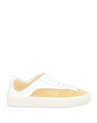 By Far Woman Sneakers Mustard Size 7 Soft Leather In Yellow