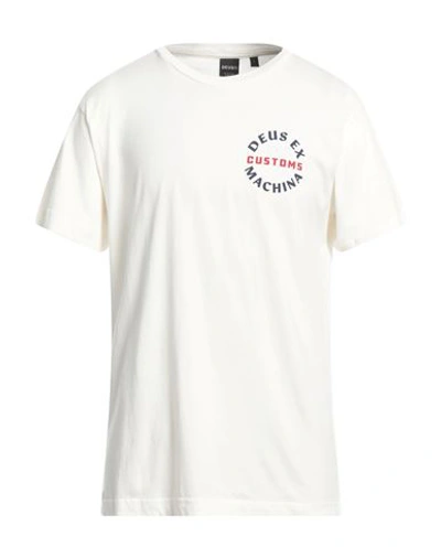 Shop Deus Ex Machina Man T-shirt Off White Size S Organic Cotton