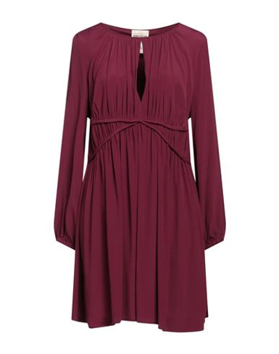 Shop Semicouture Woman Mini Dress Mauve Size 6 Acetate, Silk In Purple