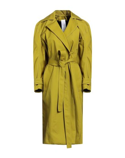 Shop Az Factory Woman Overcoat & Trench Coat Acid Green Size 6 Cotton