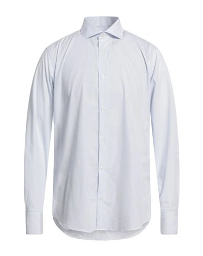 Shop Liu •jo Man Man Shirt Azure Size 16 Cotton In Blue