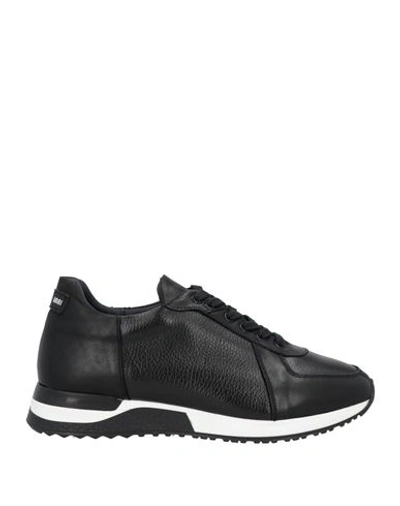 Shop Cerruti 1881 Man Sneakers Black Size 7 Calfskin