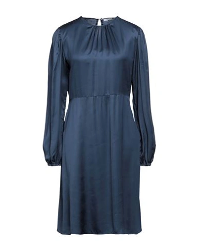 Shop Robert Friedman Woman Midi Dress Navy Blue Size Xl Viscose