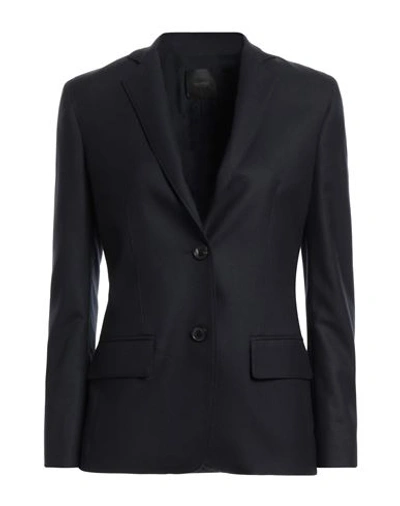 Shop Agnona Woman Blazer Navy Blue Size 8 Wool