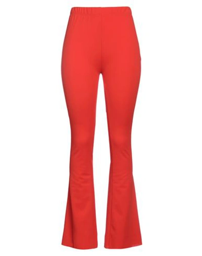 Shop Kontatto Woman Pants Orange Size Xs Polyester, Elastane