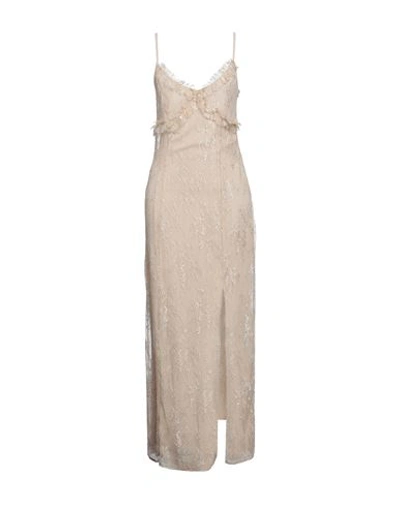 Shop Kontatto Woman Maxi Dress Beige Size S Polyester, Viscose