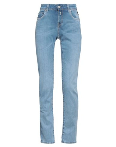 Shop Replay Woman Jeans Blue Size 29w-30l Cotton, Polyester, Elastane