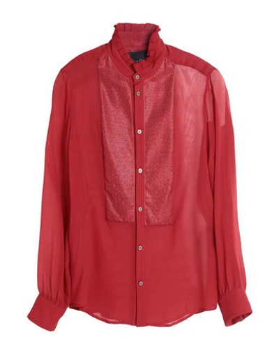 Shop John Richmond Man Shirt Red Size 38 Silk